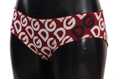 Shop Dolce & Gabbana Multicolor Dg Logo Print Slip Bottom Women's Underwear