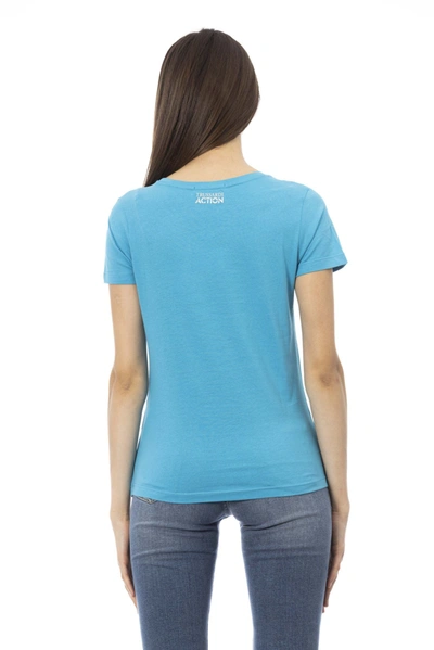 Shop Trussardi Action Light-blue Cotton Tops &amp; Women's T-shirt