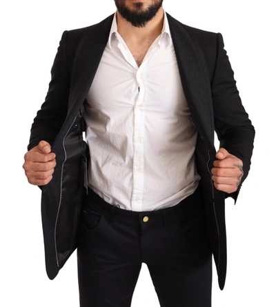 Shop Dolce & Gabbana Elegant Black Slim Fit Formal Men's Blazer
