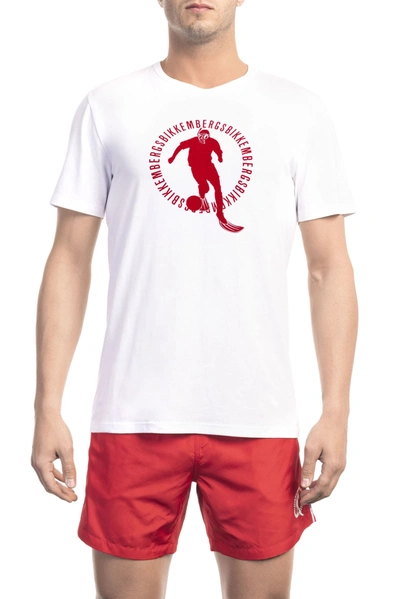 Shop Bikkembergs White Cotton Men's T-shirt