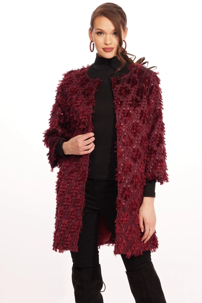 Eva Franco Car Coat In Red