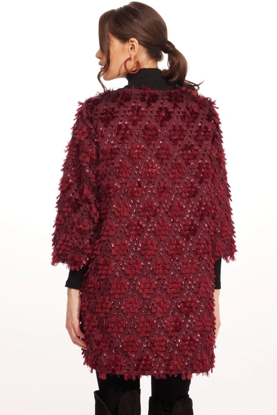 Eva Franco Car Coat In Red