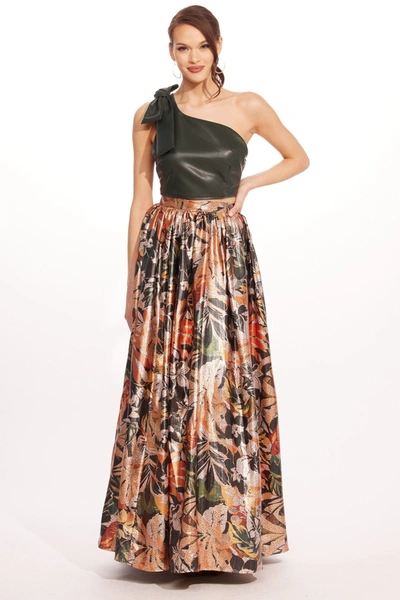 Eva Franco Anova Skirt In Glitter Bloom In Pink