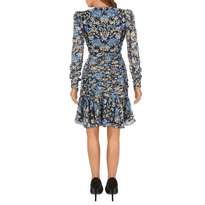 Shop ml Monique Lhuillier Womens Pleated Mini Cocktail And Party Dress In Multi