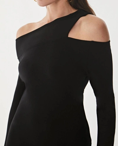 Shop Krisa Asymmetrical Cutout Dress In Black