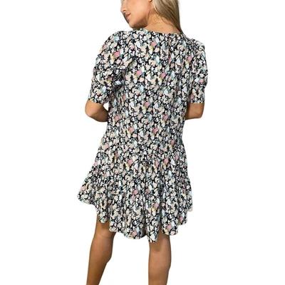 Shop Ax Paris Womens Ruffled Puff Sleeve Mini Dress In Multi