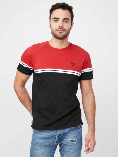 Shop Guess Factory Eco Kido Color-block Tee In Black