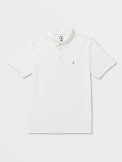 Shop Volcom Banger Short Sleeve Polo Shirt - White