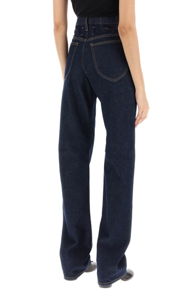 Shop Maison Margiela Loose Jeans With Straight Leg In Blue (blue)