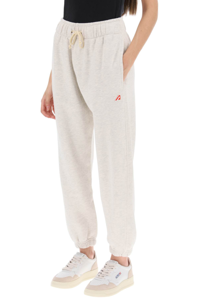 Shop Autry Melange Sweatpants With Logo Patch In Easy Btr (grey)