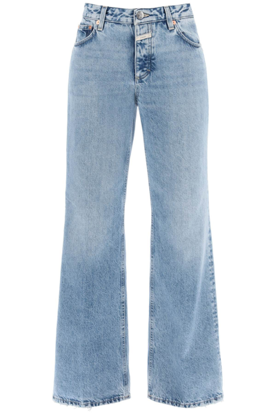 Shop Closed Straight Leg Jeans In Mid Blue (light Blue)