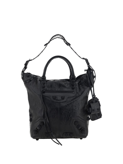 Shop Balenciaga Le Cagole Tote Bag In Black