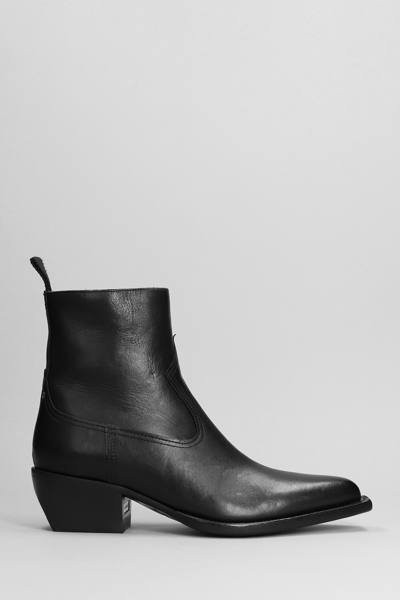 Shop Golden Goose Debbie Texan Ankle Boots In Black Leather