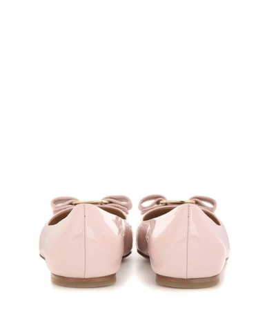 Shop Ferragamo Varina Patent Leather Ballerinas