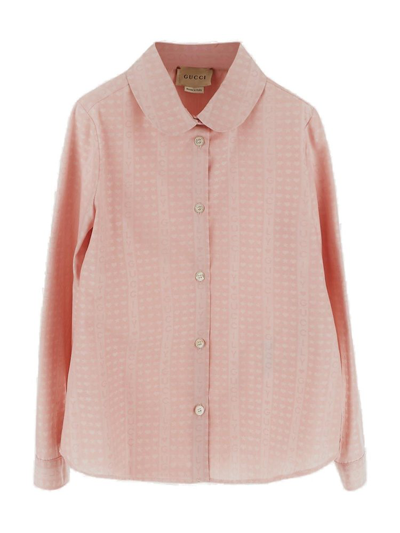 Shop Gucci Kids Buttoned Long In Pink