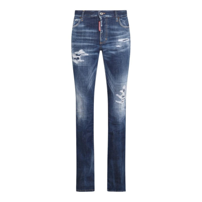 Shop Dsquared2 Flared Medium Waist Jeans In Blue