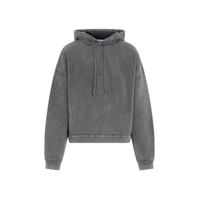 Shop Acne Studios Logo Patch Drawstring Hoodie In Black