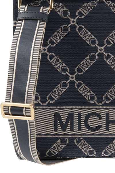 MICHAEL Michael Kors Extra Small Gigi Empire Logo Jacquard Shopper Tote Bag  in Blue