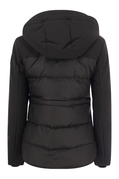 Shop Woolrich Quilted Down Jacket With Hood In Black
