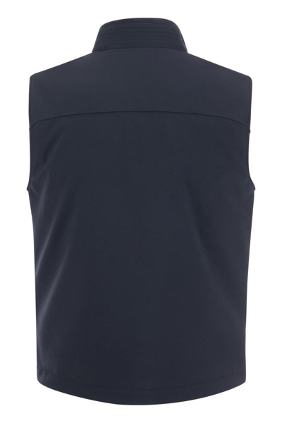 Shop Woolrich Padded Vest In Navy Blue