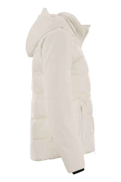 Shop Woolrich Quilted Down Jacket With Hood In White