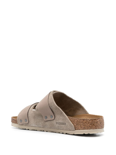 Birkenstock Uji Touch-strap Suede Sandals In Neutrals