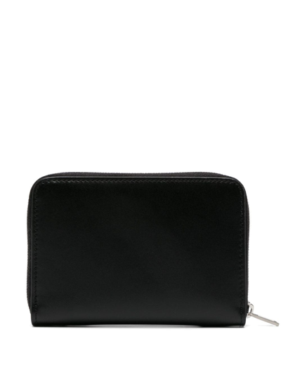 Shop Jil Sander Logo-debossed Leather Wallet In Black