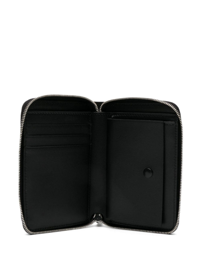 Shop Jil Sander Logo-debossed Leather Wallet In Black