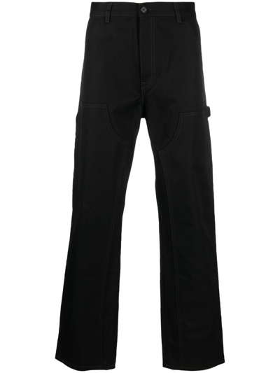 Shop Filippa K Carpenter Organic-cotton Trousers In Black