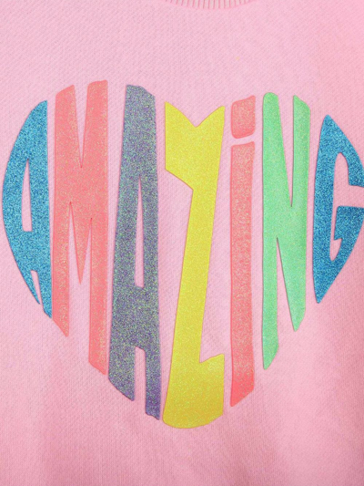 Shop Billieblush Illustration-style Print Cotton Sweatshirt In Pink