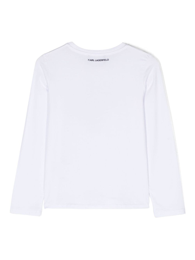 Shop Karl Lagerfeld Choupette Studded T-shirt In White