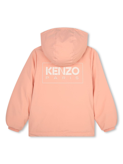 Shop Kenzo Logo-print Puffer Jacket In Pink