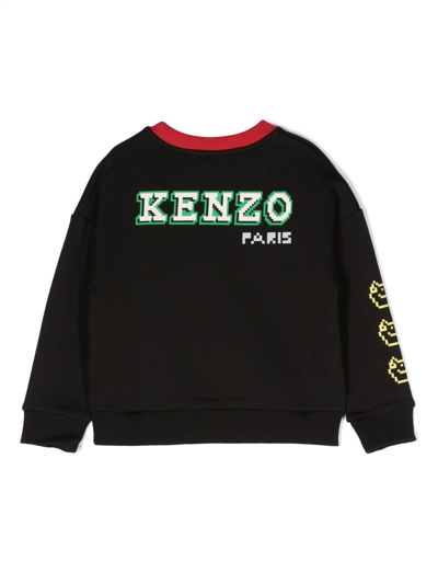 Shop Kenzo Graphic-print Cotton Sweatshirt In Blue