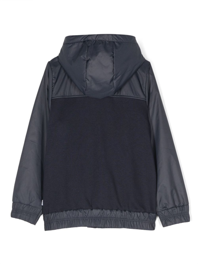 Shop Bosswear Hooded Zip-up Bomber Jacket In Blue
