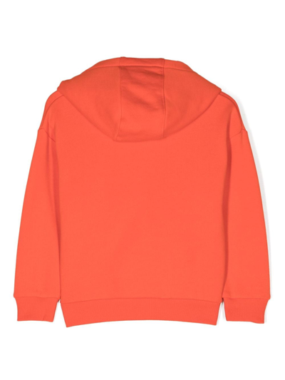 Shop Kenzo Boke Logo-print Hoodie In Orange