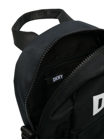 Shop Dkny Logo-print Backpack-style Bag In Black