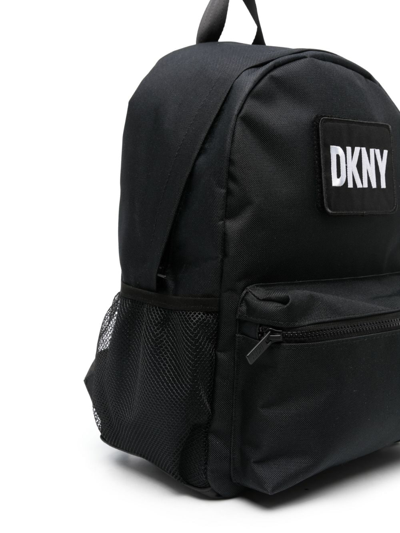Shop Dkny Logo-patch Backpack In Black