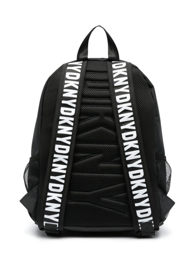 Shop Dkny Logo-patch Backpack In Black