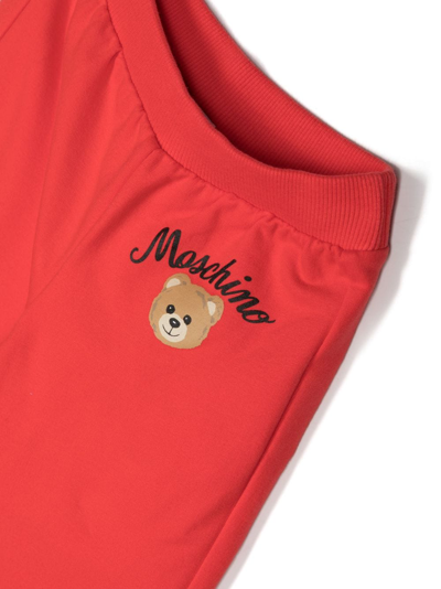 Moschino Teddy Bear-print Tracksuit Set In Red