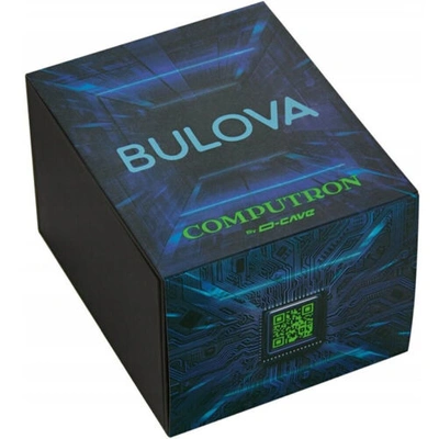 Pre-owned Bulova 98c140 Computron D-cave Special Edition Quartz Digital Led Display Watch