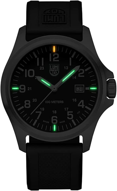 Pre-owned Luminox Patagonia Steel X2.2501 43mm Black Dial 100m Men's Watch Brand