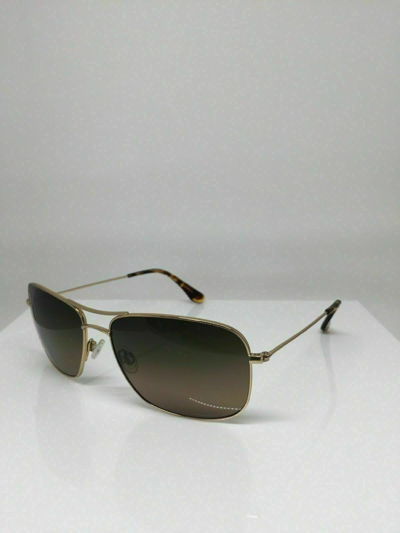 Pre-owned Maui Jim Wiki Wiki Sunglasses Mj 246-16 Gold W/ Hcl® Bronze Polarized Japan In Hcl® Bronze Polarized Lenses