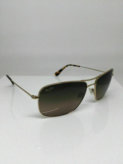 Pre-owned Maui Jim Wiki Wiki Sunglasses Mj 246-16 Gold W/ Hcl® Bronze Polarized Japan In Hcl® Bronze Polarized Lenses