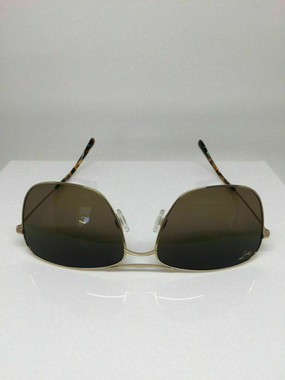 Pre-owned Maui Jim Wiki Wiki Sunglasses Mj 246-16 Gold W/ Hcl® Bronze Polarized Japan In Hcl® Bronze Polarized Lenses