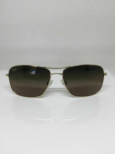 Pre-owned Maui Jim Wiki Wiki Sunglasses Mj 246-16 Gold W/ Hcl® Bronze Polarized Japan In Hcl® Bronze Polarized Lenses
