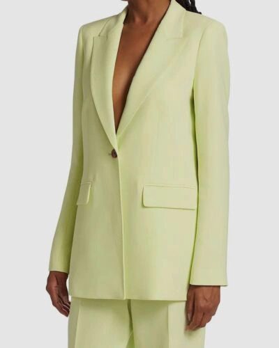 Pre-owned Lafayette 148 $998  York Women Green Single-breasted Jacket Blazer Coat Sz 2