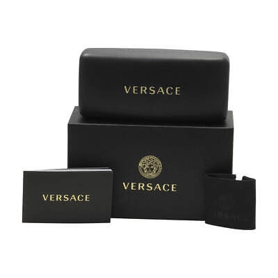 Pre-owned Versace Sunglasses Ve4436u Gb181 57mm Black / Dark Grey Polarized Lens In Gray