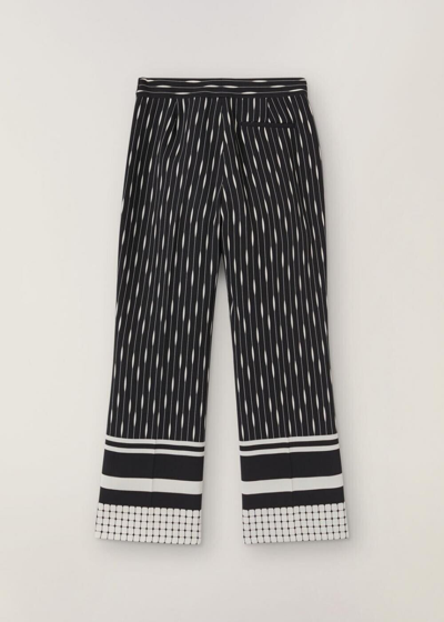 Pre-owned Loro Piana Womens Leandre Galleria Pants Black/tapioca Size 44 With Tags In White