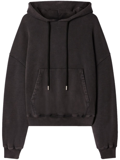 Shop Off-white Super Moon Cotton Hoodie In Black