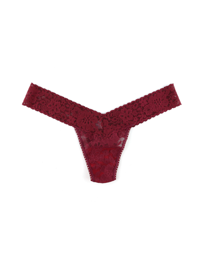 Shop Hanky Panky Daily Lace™ Low Rise Thong Lipstick Red Sale In Pink